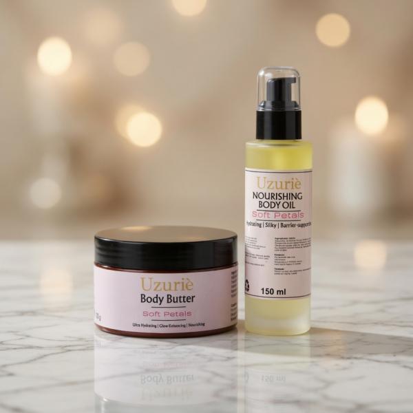 Soft Petals Oil & Body Butter Set